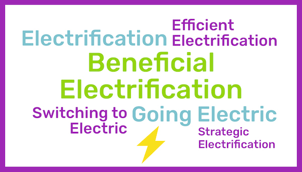 Chart listing ways to communicate the benefits of electrification with utility customers