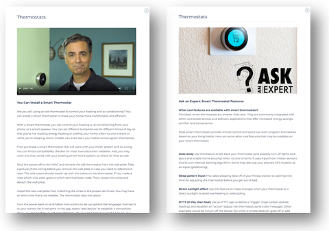 Examples of marketplace content video and article for energy utilities