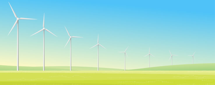 Illustration of wind power to inform energy utility customers