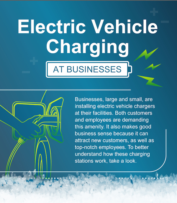 Example of enewsletter content for business customers about electric vehicles