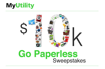 Example of Paperless Billing Incentives ad for sweepstakes