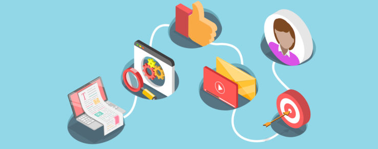 Illustration of software for energy utility customer journey mapping