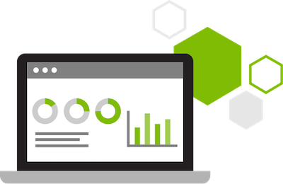 Illustration of performance metrics reporting for content marketing platform