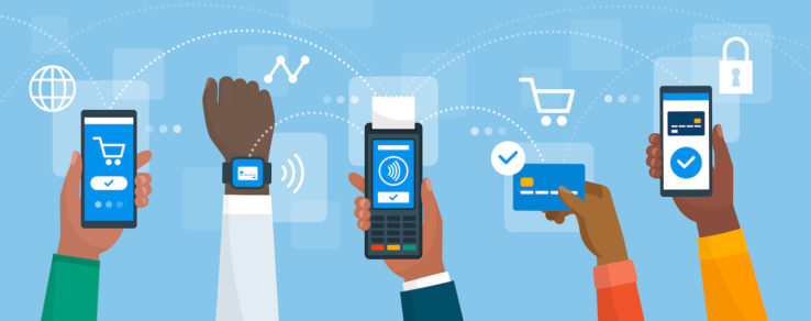 Illustration of utility customer payment options