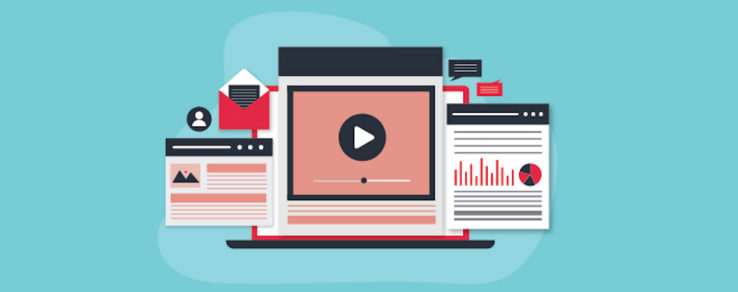 Illustration of video content in email newsletter