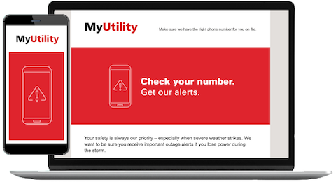 Example of mobile communications to achieve utility customer engagement