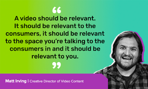 Quotation about the importance of video marketing as a trend for 2023