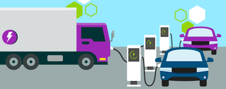 Illustration of the future of electric vehicles