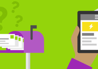 Illustration of paperless way of paying utilities