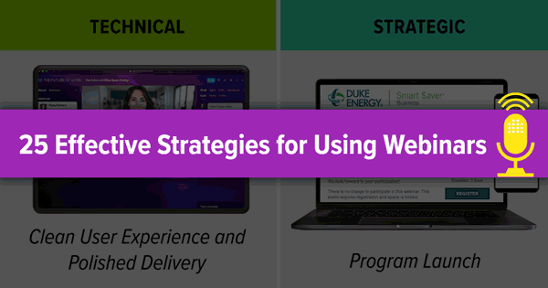 Animated GIF showing technical and engagement strategies for utility webinars