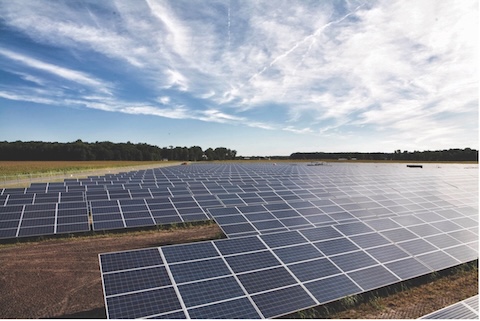 Image of solar panels for clean energy