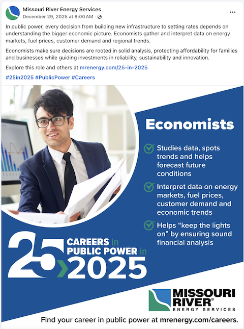 Example of a social media campaign for career in public power