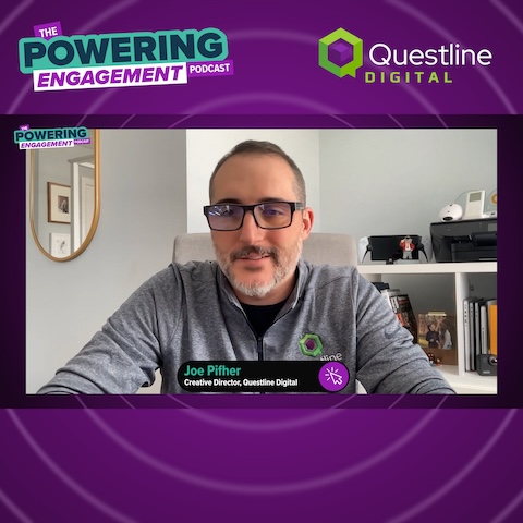 Image from podcast production discussing content engagement