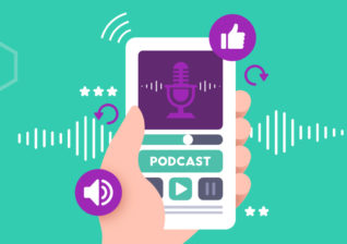 Illustration of podcasting for utility customers