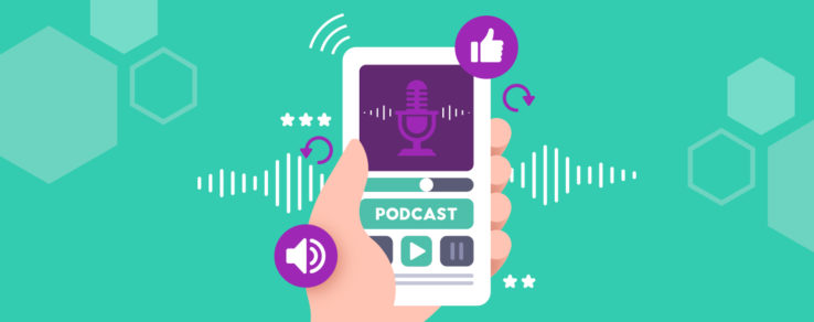 Illustration of podcasting for utility customers