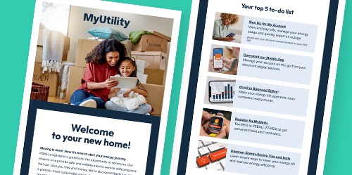 Welcome series customer onboarding email campaign.